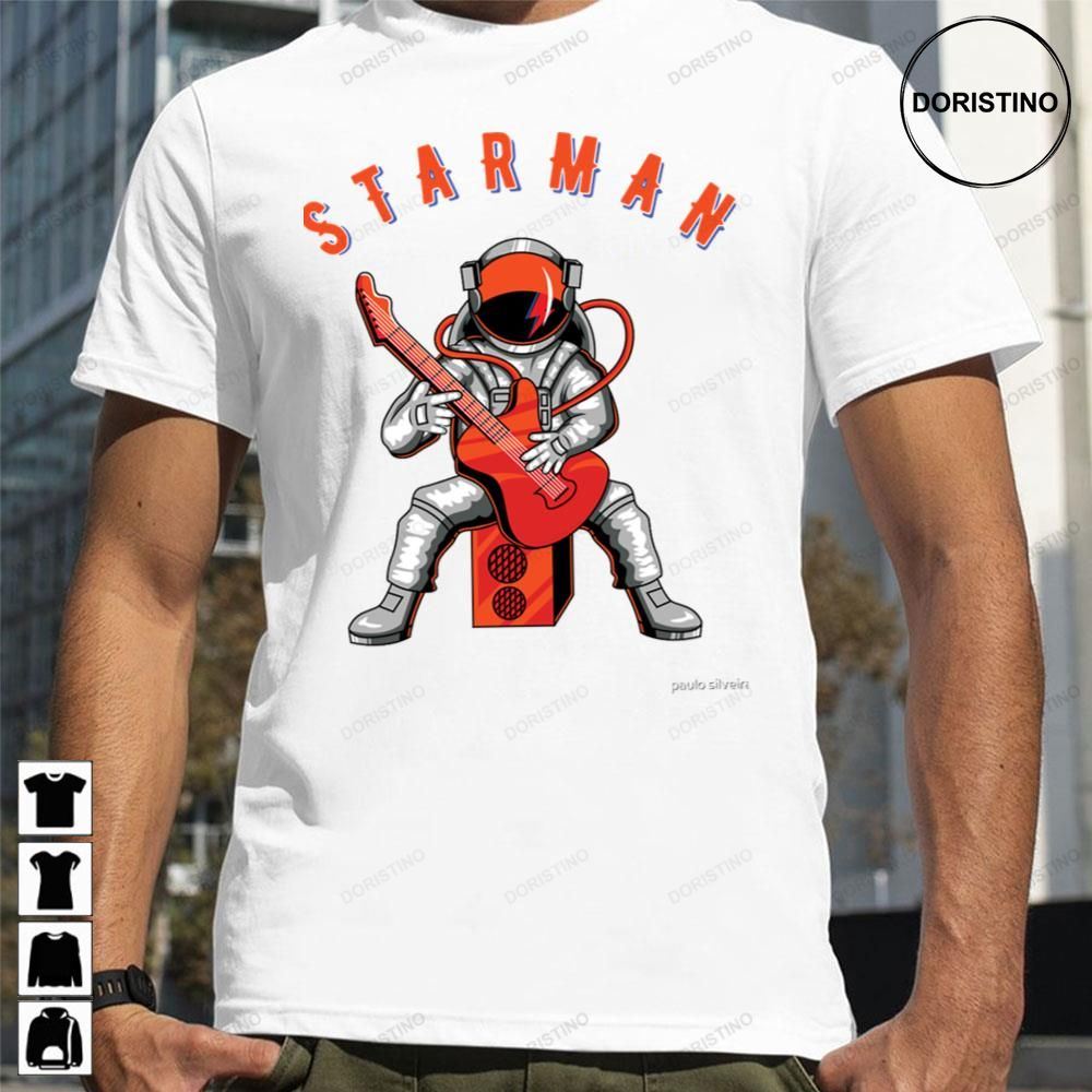 Starman Astronaut Guitarist For Space And Science Lovers Awesome Shirts